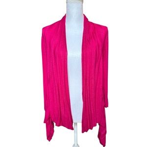INC International Concepts Hot Pink Cardigan Sweater with Asymmetrical Hem